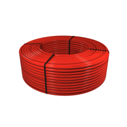 Czerwona rura grzewcza podłogowa Tycroc PERT, wymiary 17x2,0 mm, dostępna w rolkach 120-240-480 m.