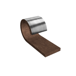 Brązowa rolka wełny mineralnej Power-teK CM 620 ALU z srebrną warstwą aluminium na wierzchu.